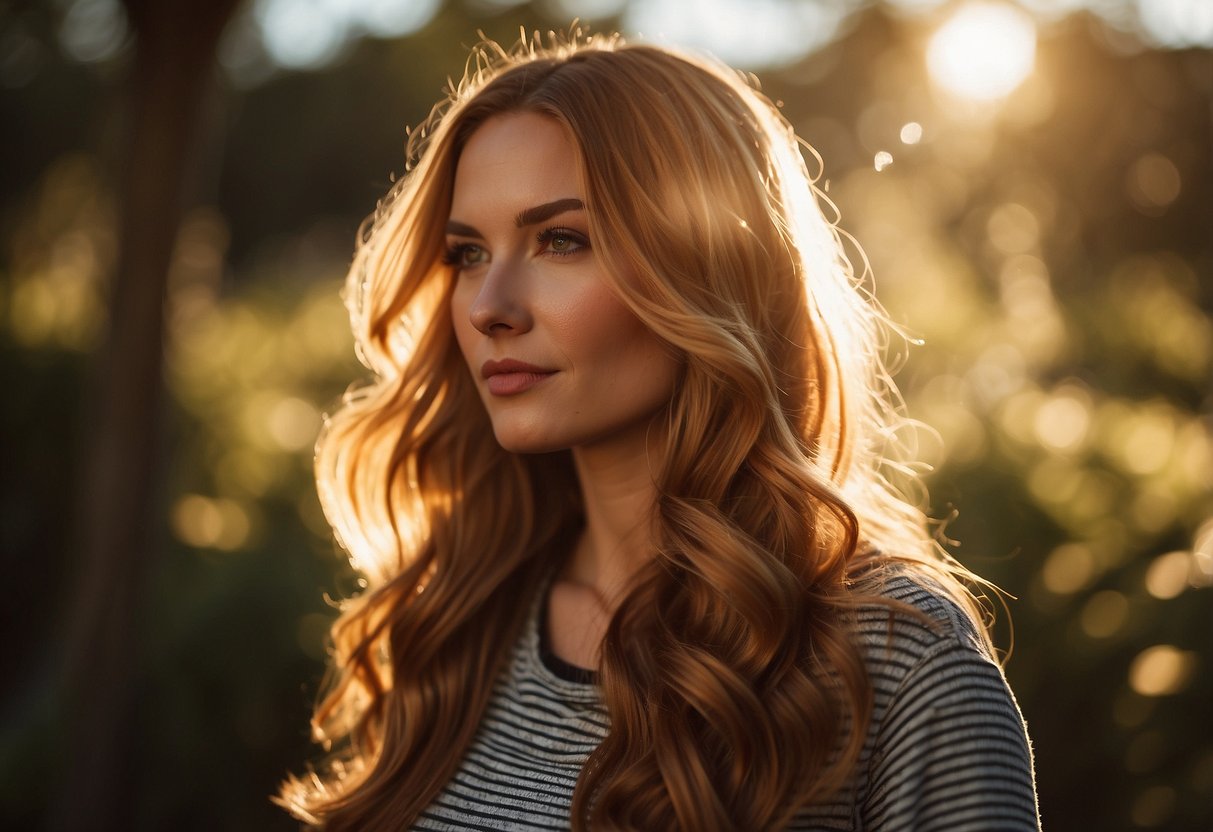 Sunlight beams down on hair extensions, causing them to turn orange from UV exposure