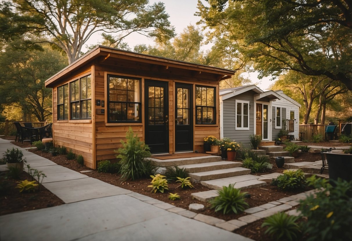 Virginia's tiny home communities showcase cozy dwellings, communal gardens, and gathering spaces. Amenities include walking trails, dog parks, and sustainable living features