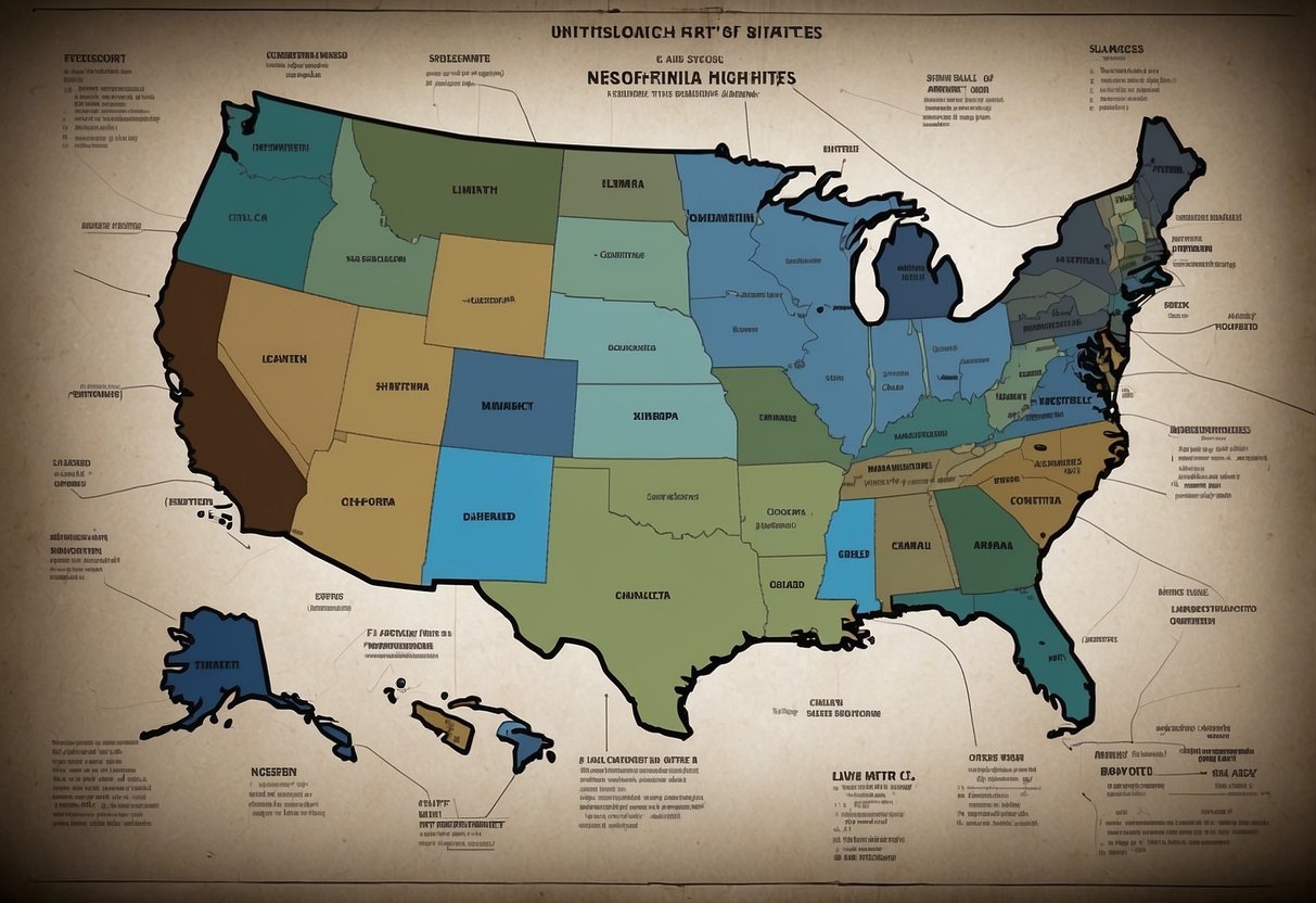 A map of the United States with highlighted states where air admittance valves are permitted, accompanied by a list of those states