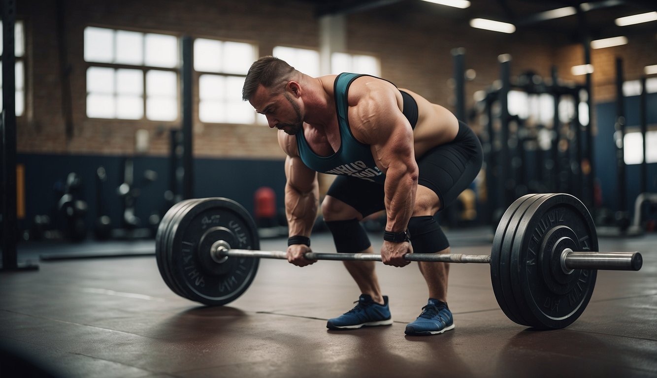 A weightlifter performs a deadlift, veins bulging, heart pounding