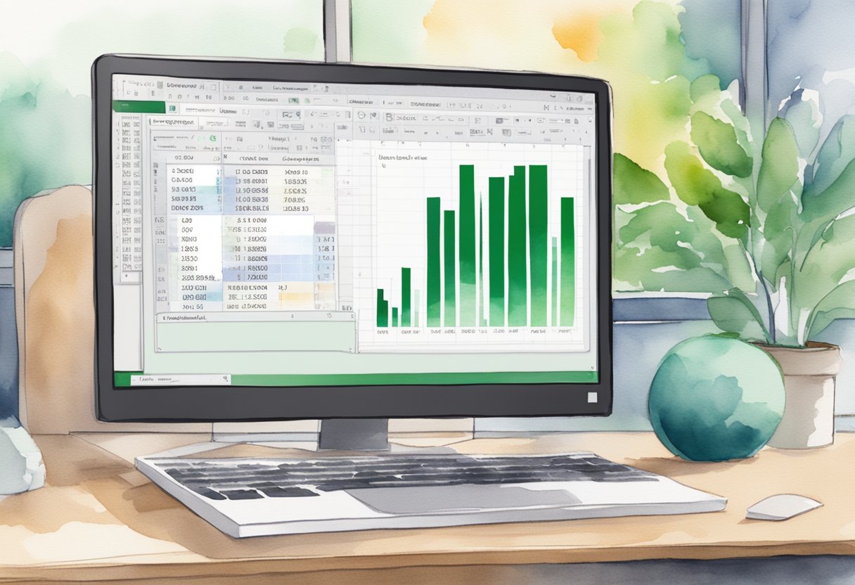 A computer screen displaying an Excel VBA code with a message box pop-up