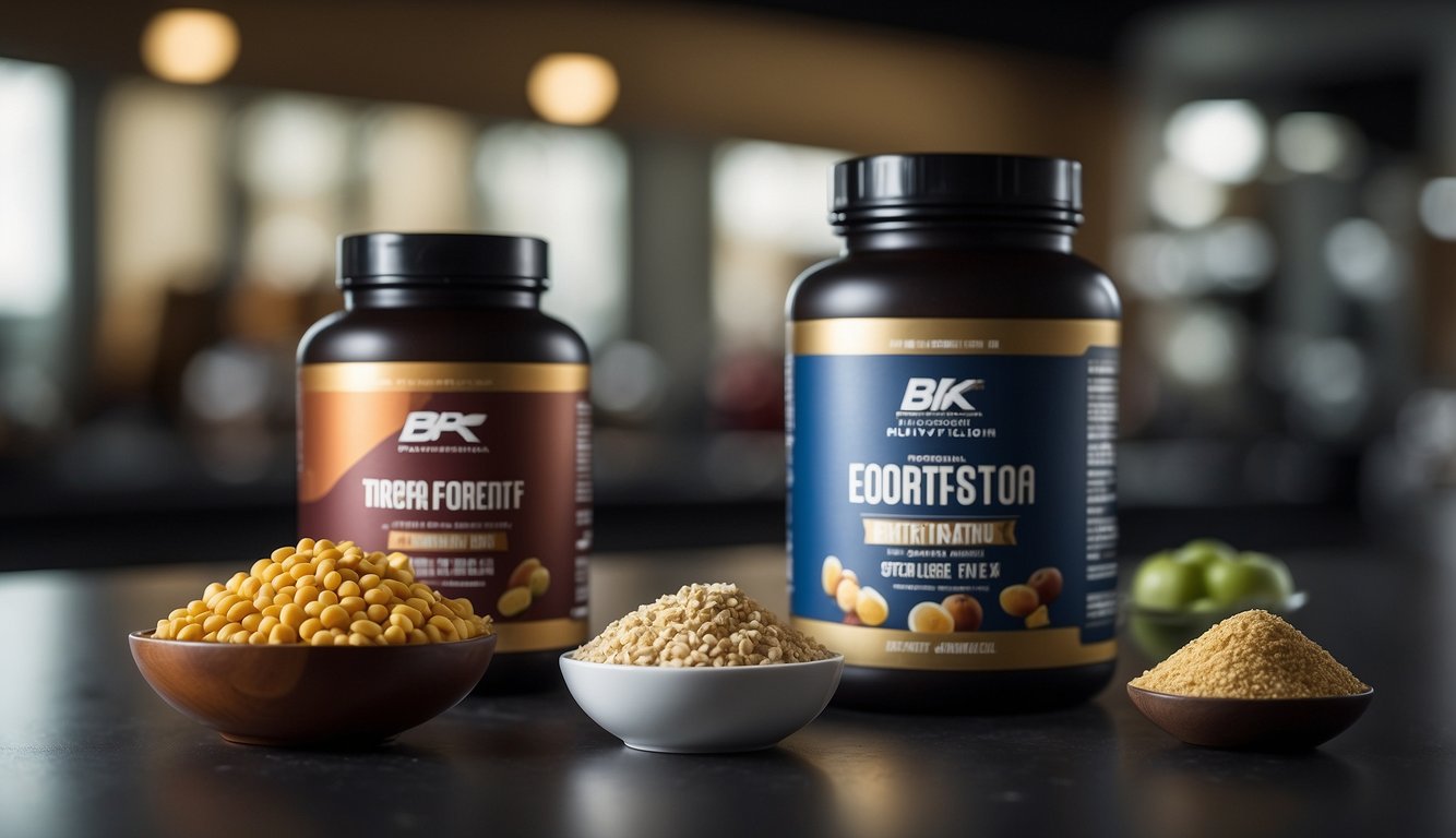 Two opposing sports nutrition brands face off in a dynamic, competitive setting