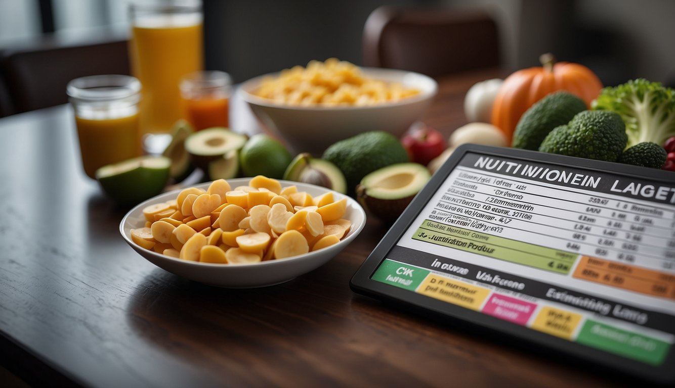 A table displaying nutritional labels for sports and Optimum Nutrition products side by side