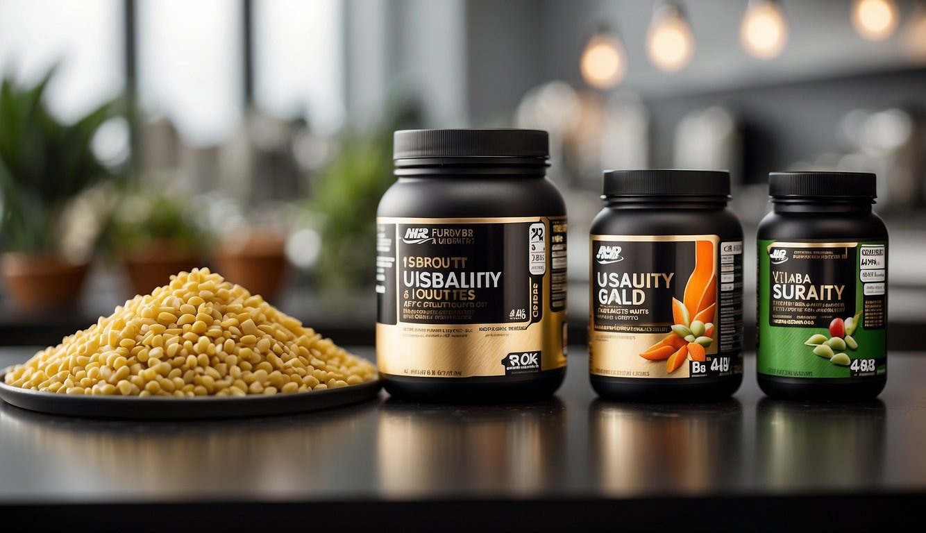 A comparison of Usability and Mixability products versus Optimum Nutrition products displayed side by side