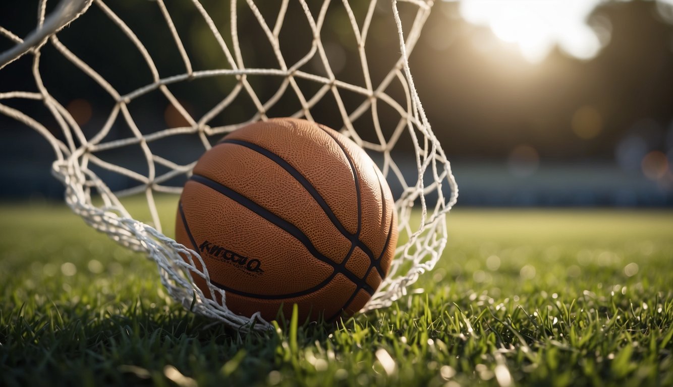 A basketball soars through the air, swishing through the net. A controller sits untouched as a soccer ball rolls across a grassy field