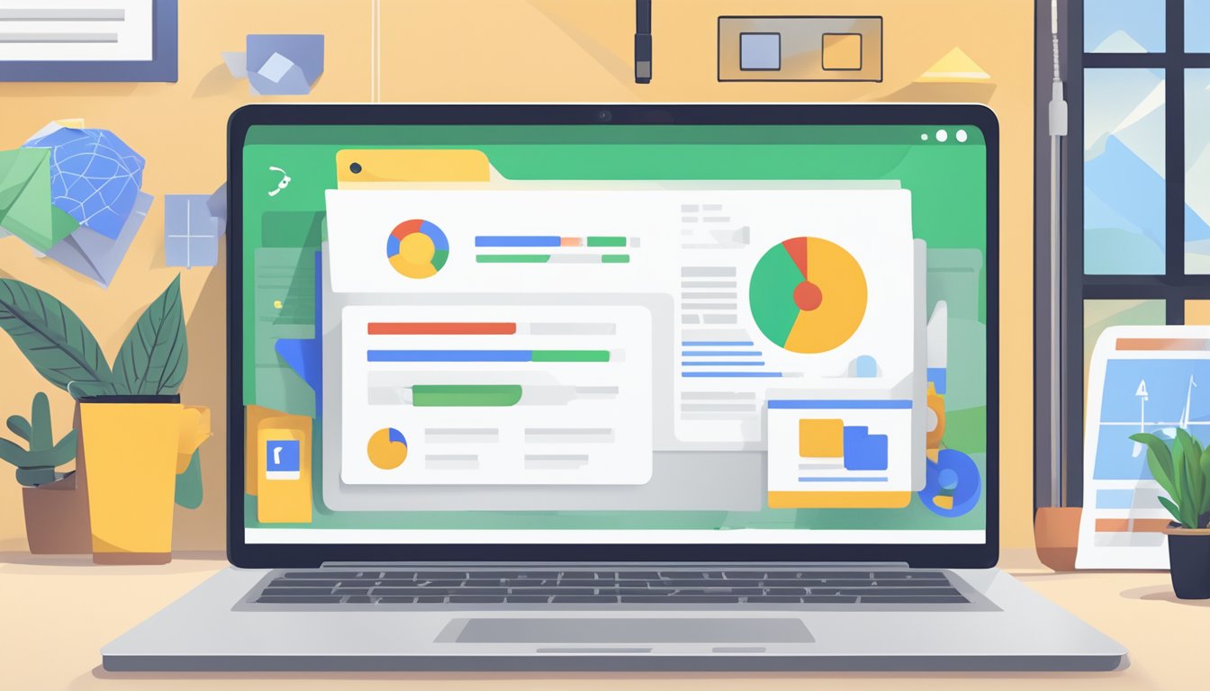 A laptop with a Google Posts page open, showcasing a business's offers and promotions