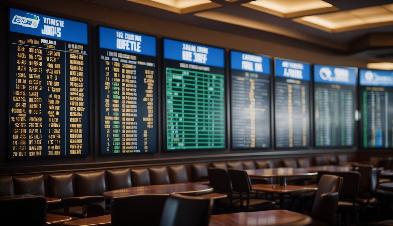 A sign at a sports betting establishment in Texas, with clear guidelines for responsible gaming practices displayed prominently