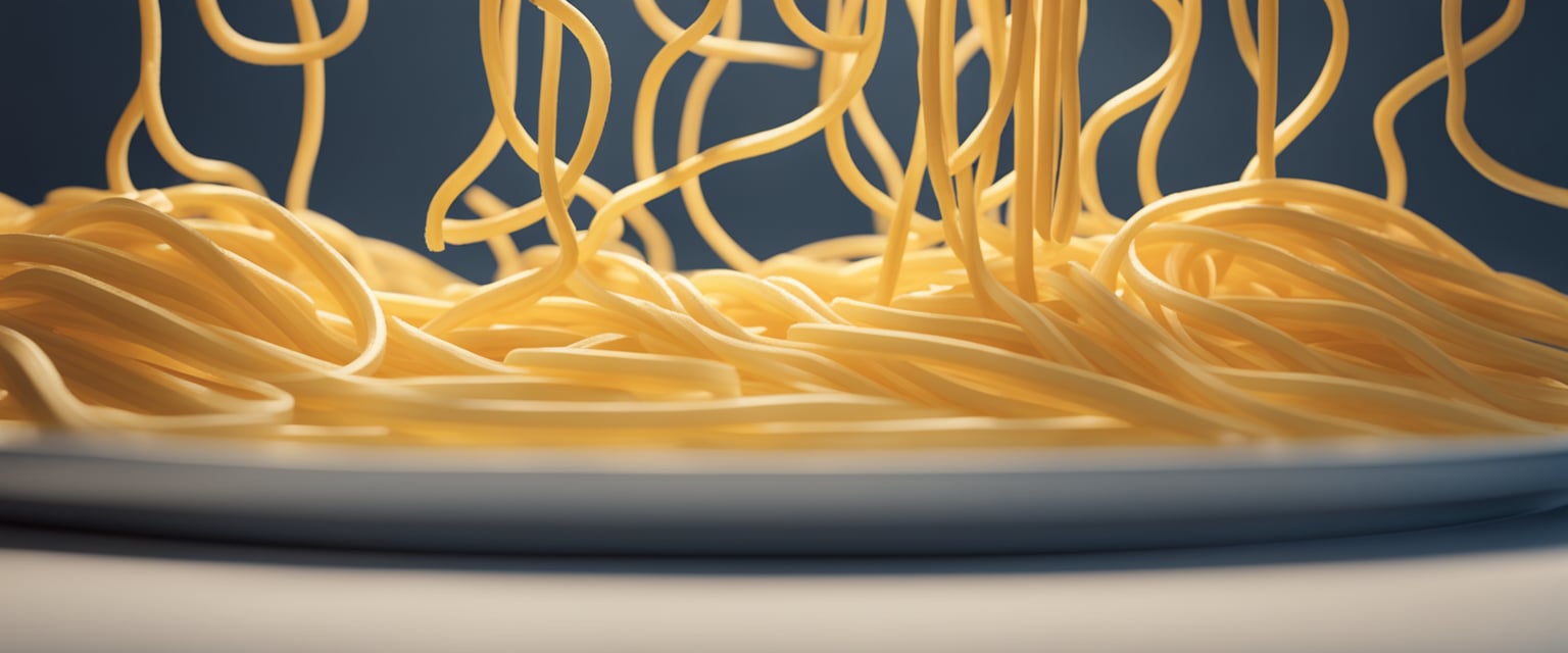 A steaming plate of spaghetti with a dream dictionary open to the meaning of dreams, symbolizing the significance of dreams