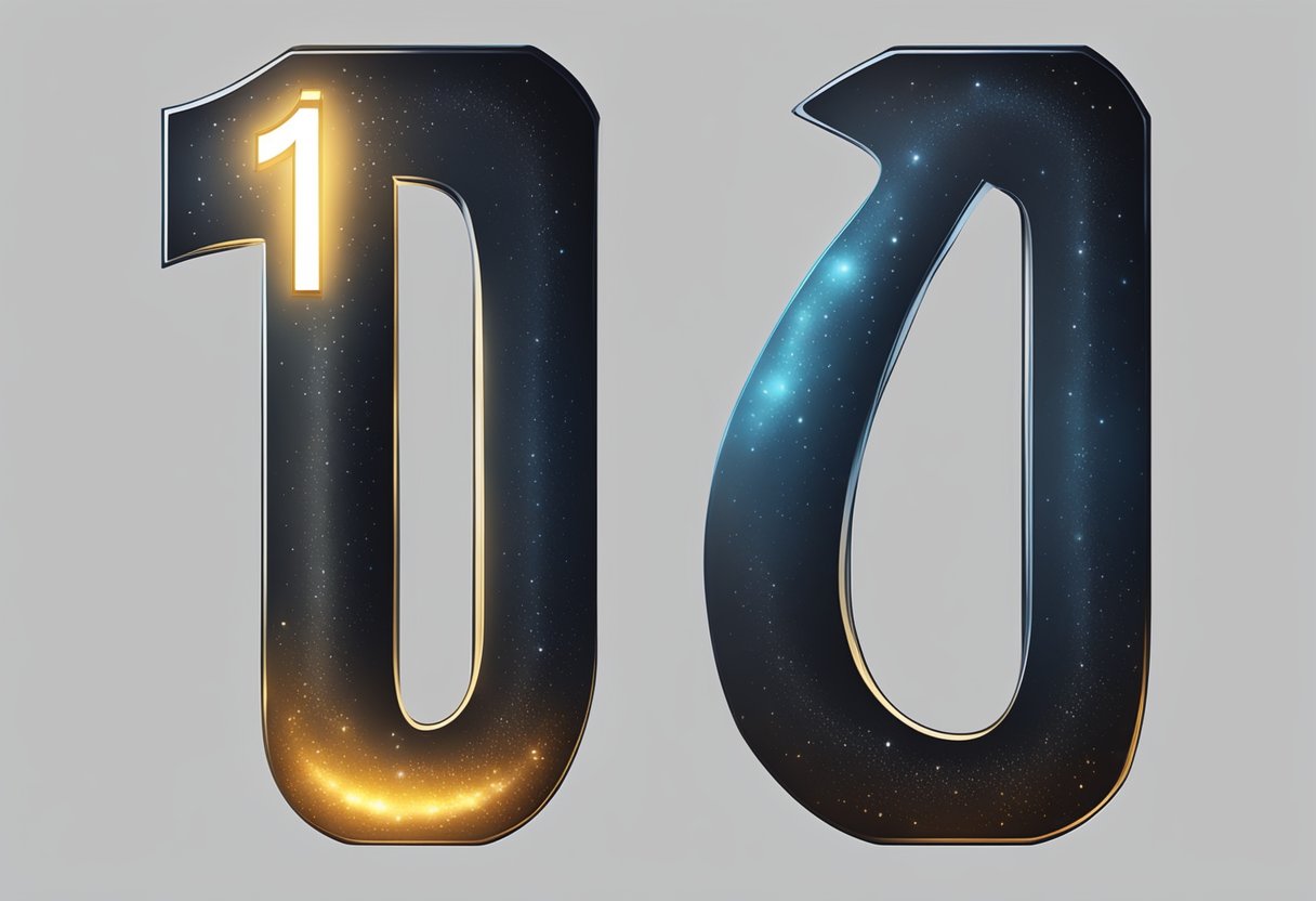 A single, glowing number "1" appears three times against a dark background, symbolizing spiritual significance and numerological meaning