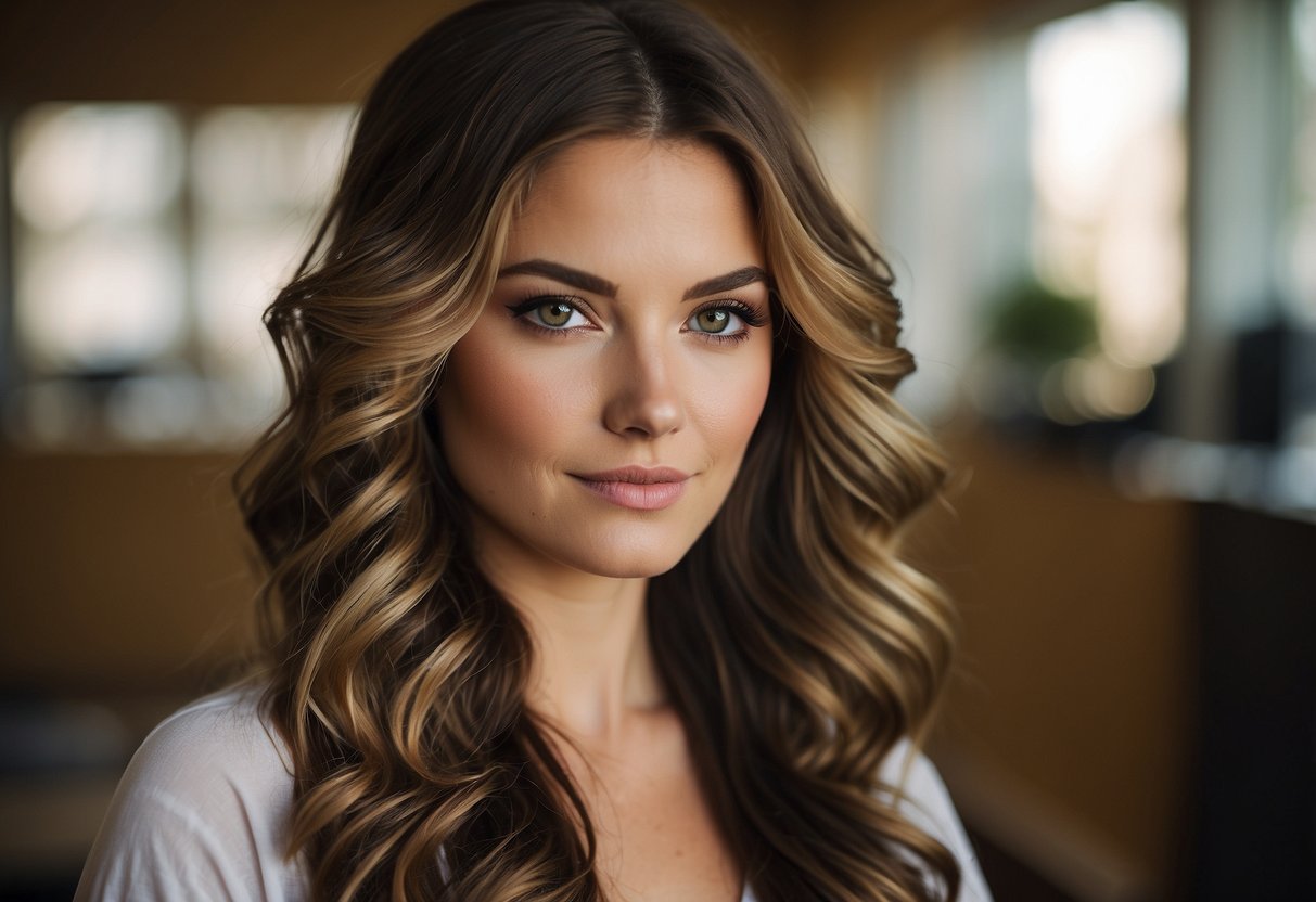 Tape-in hair extensions peaking out from natural hair, with a puzzled expression