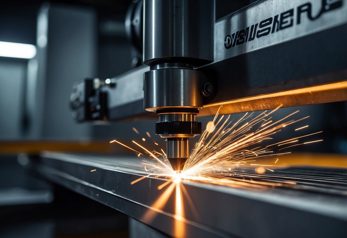 A Tanaka laser cutting machine slices through metal with precision and speed, producing high-quality results. Sparks fly as the machine effortlessly cuts through the material, showcasing its enhanced precision and quality advantages