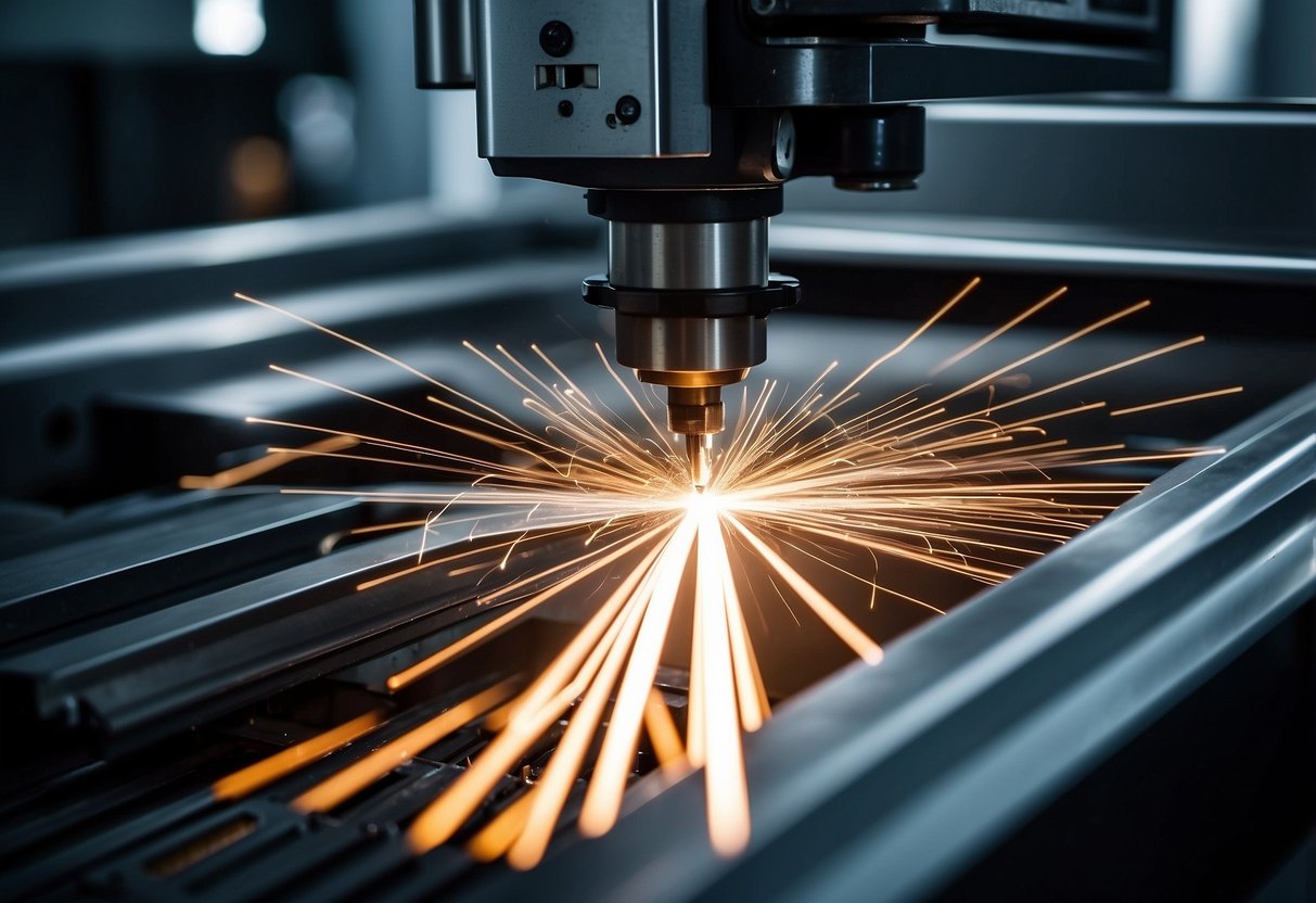 A Tanaka laser cutting machine swiftly slices through metal, producing precise cuts and minimizing material waste, showcasing its operational efficiency and cost-saving benefits