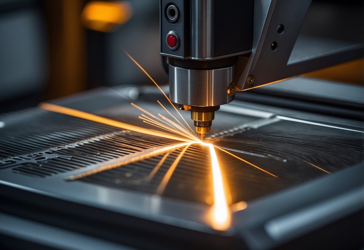 A Tanaka laser cutting machine precisely slices through metal, minimizing material waste and maximizing efficiency. The technology showcases intricate details and clean edges