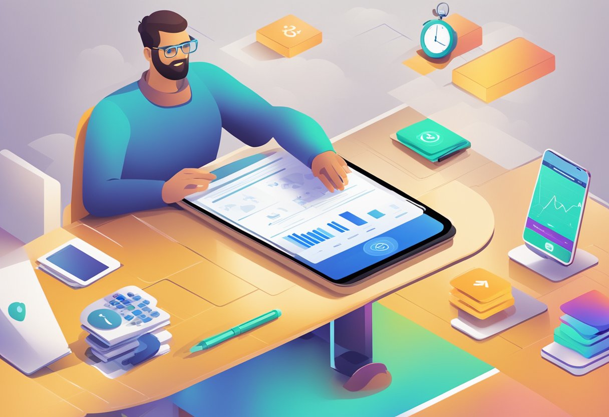 A table displaying "Implementation, Benefits, and Risk Management in 2024" with an AI phone agent