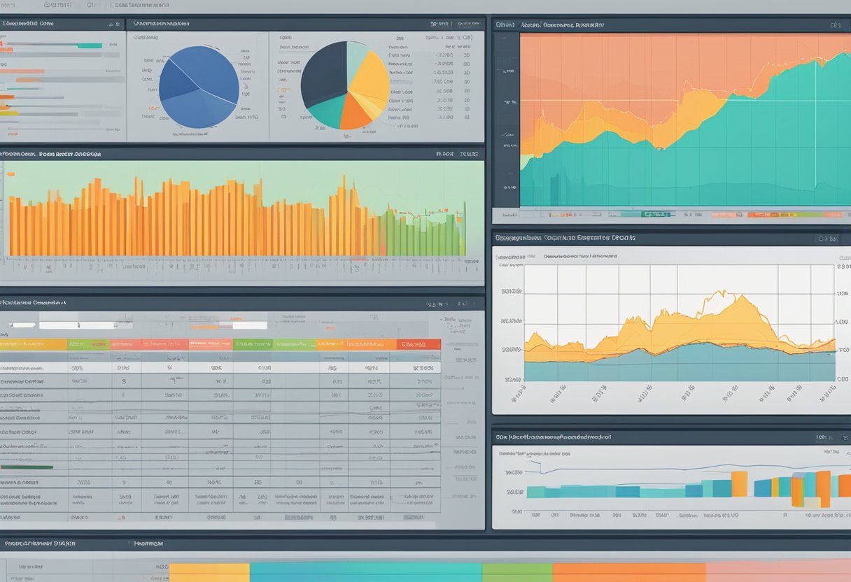 A computer screen displaying detailed analysis of MARA stock options with various charts, graphs, and financial data