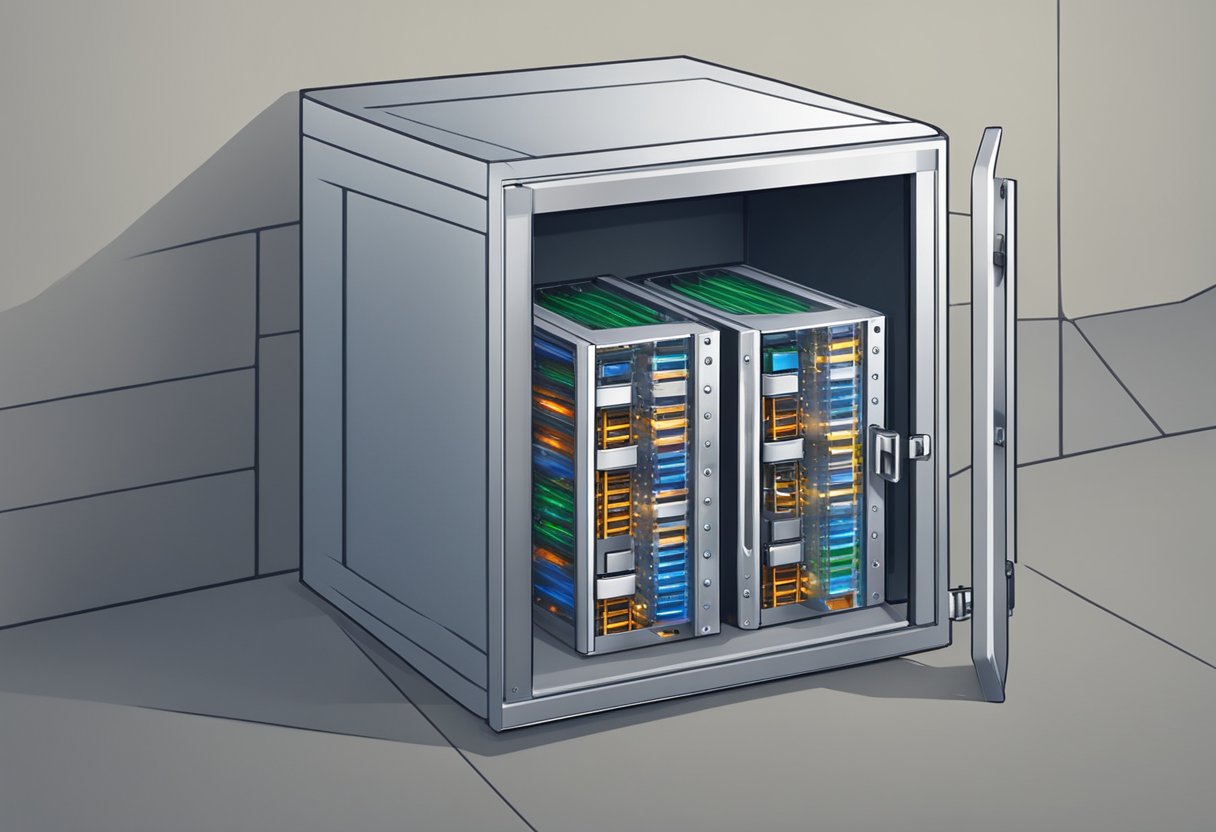 A sturdy lock secures a server cabinet. A rock-solid foundation supports a web hosting server. Firewalls and encryption protect data