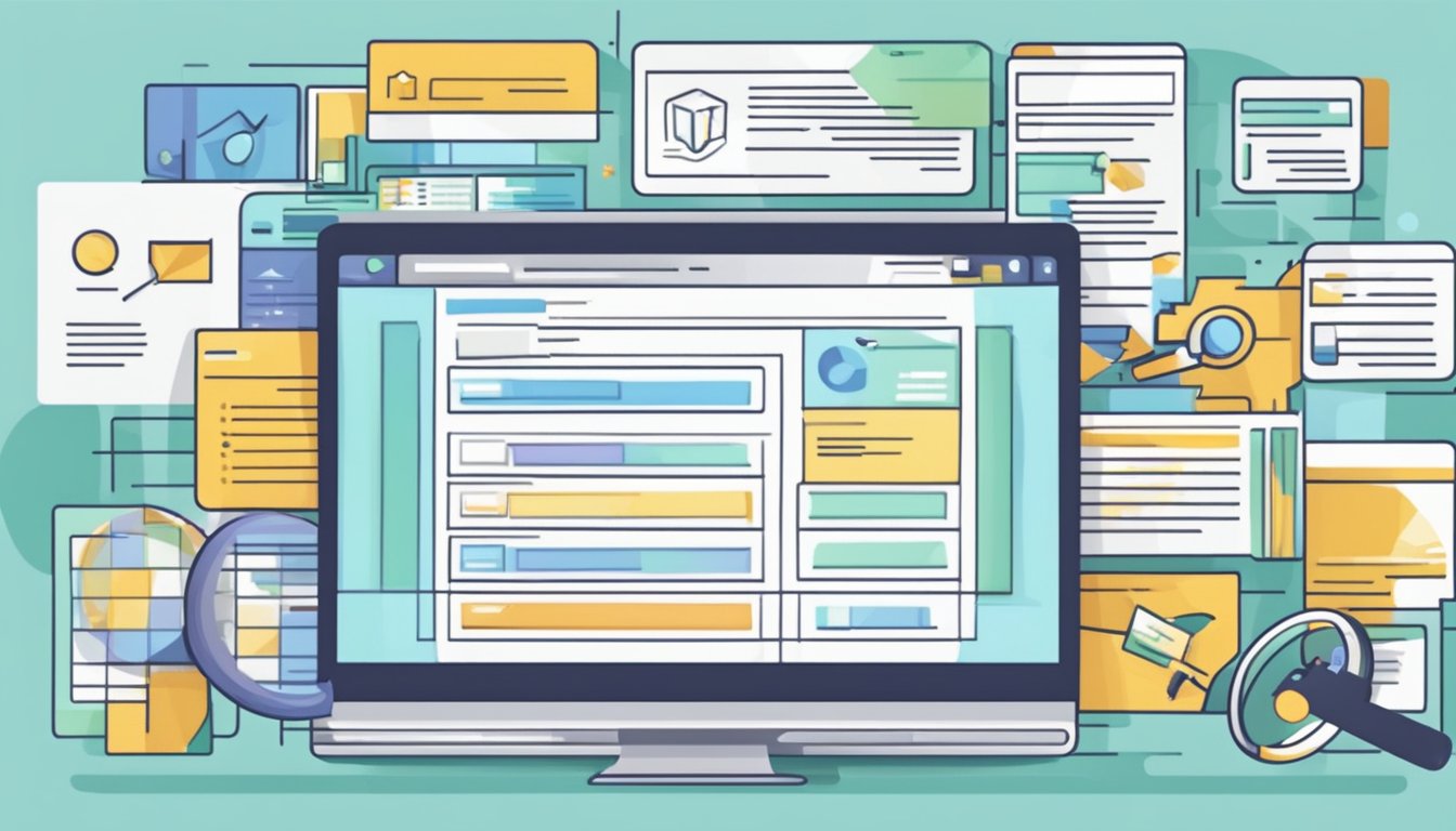 A computer screen displaying search engine optimization FAQs