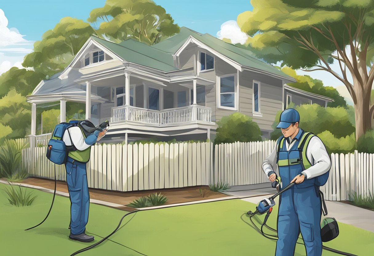 A pest control technician inspects and treats a home in Normanhurst, ensuring the eradication of pests and the prevention of future infestations