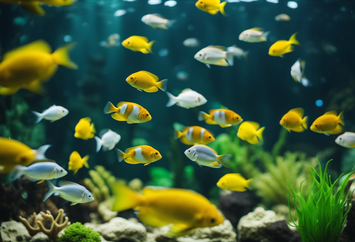 The aquarium in Jaipur is dirty and overcrowded. The solution is to clean the tank, remove excess fish, and add new plants for a healthier environment