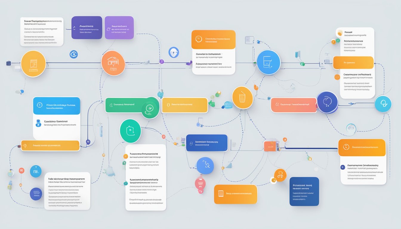 A user journey map with various touchpoints and interactions, representing the user experience before interaction
