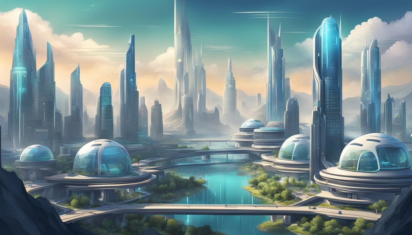 A futuristic cityscape with advanced customization options