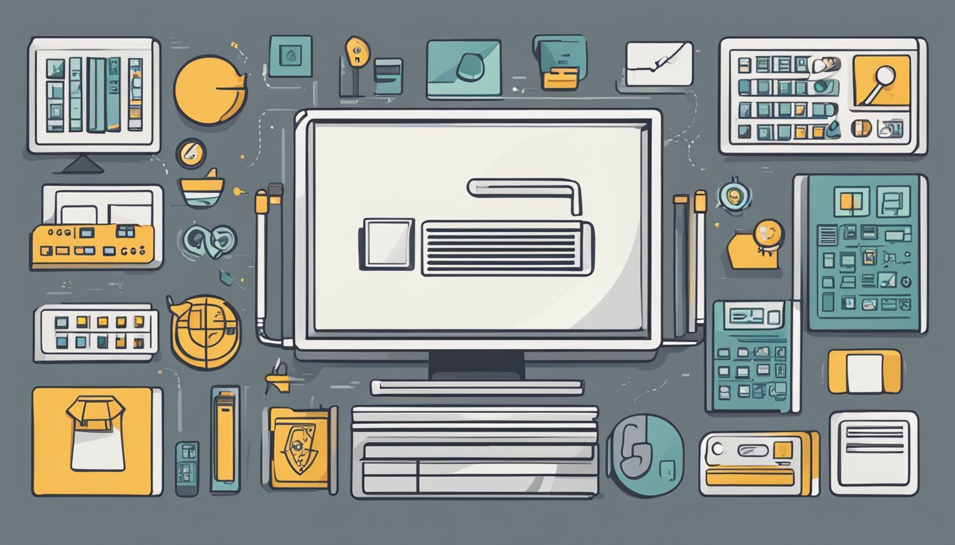 A computer screen displaying various icons and options for "Tilleggsfunksjoner og Utvidelser divi."