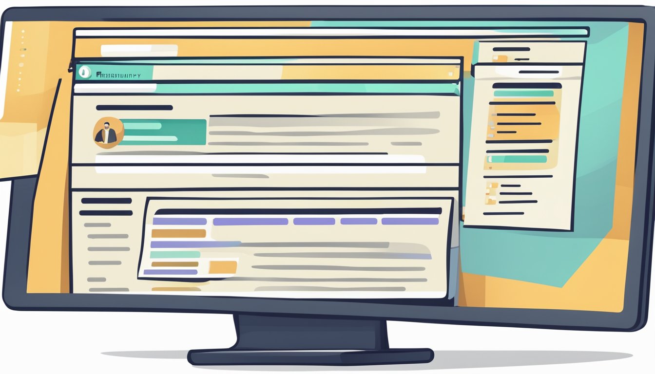 A computer screen displaying a webpage with the heading "Frequently Asked Questions" and a list of questions and answers below