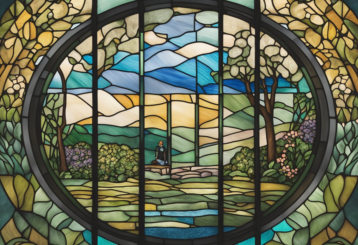 A lone figure tends to a thriving garden, symbolizing resilience and independence after overcoming cancer