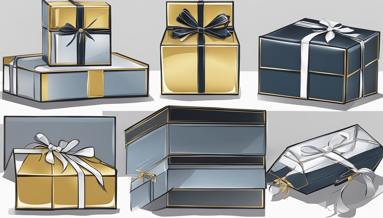 A display of elegant corporate gifts from Patma Gifts Pte Ltd showcases quality and craftsmanship