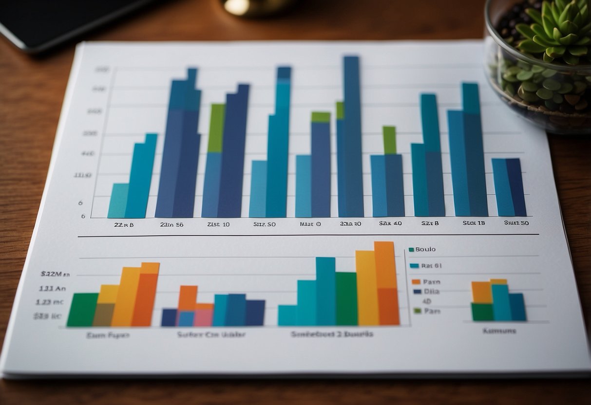 A bar graph showing increasing success and performance metrics in B2B SaaS SEO