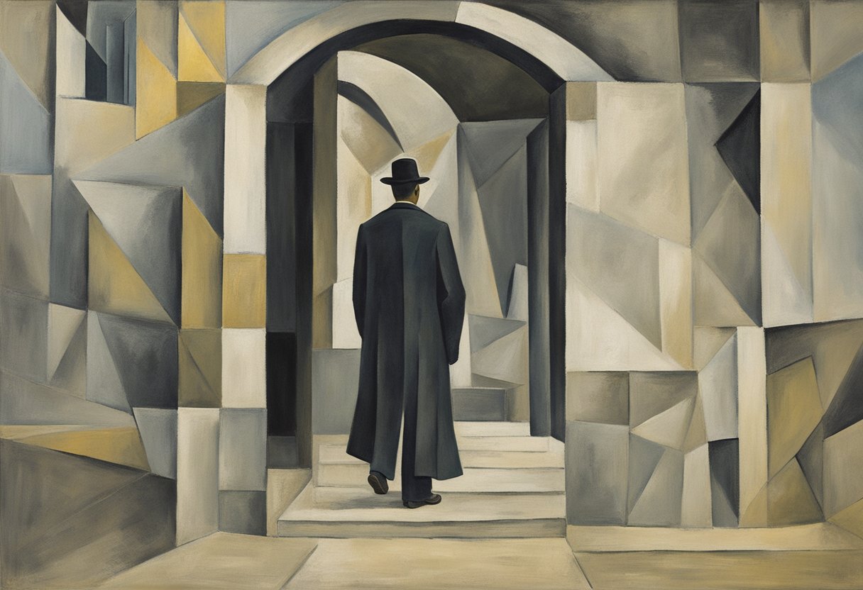 A lone figure stands tall, facing a winding path. The journey ahead is uncertain, but the determination in his stance is unwavering