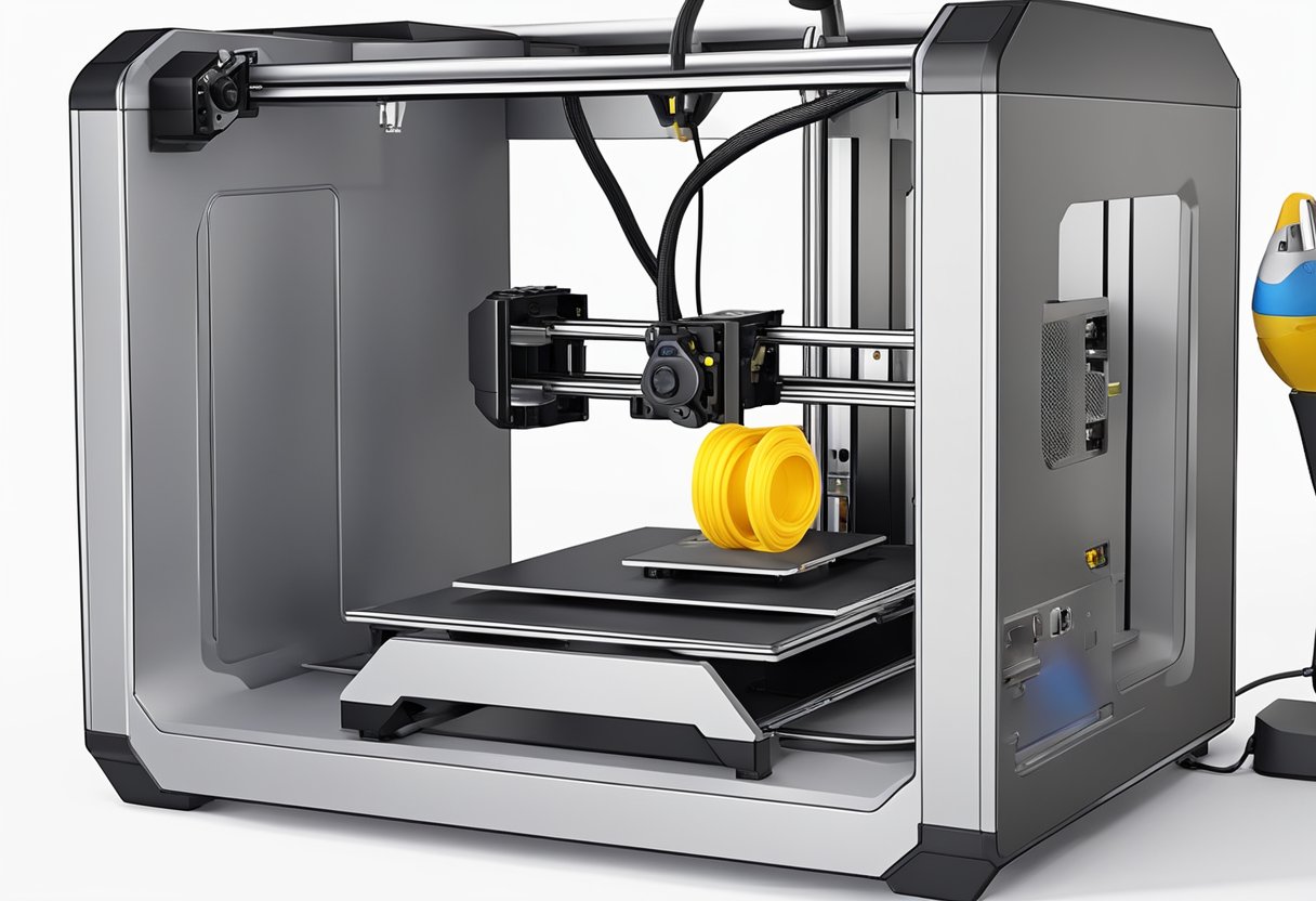 A 3D printer producing durable accessories for gamers in various materials