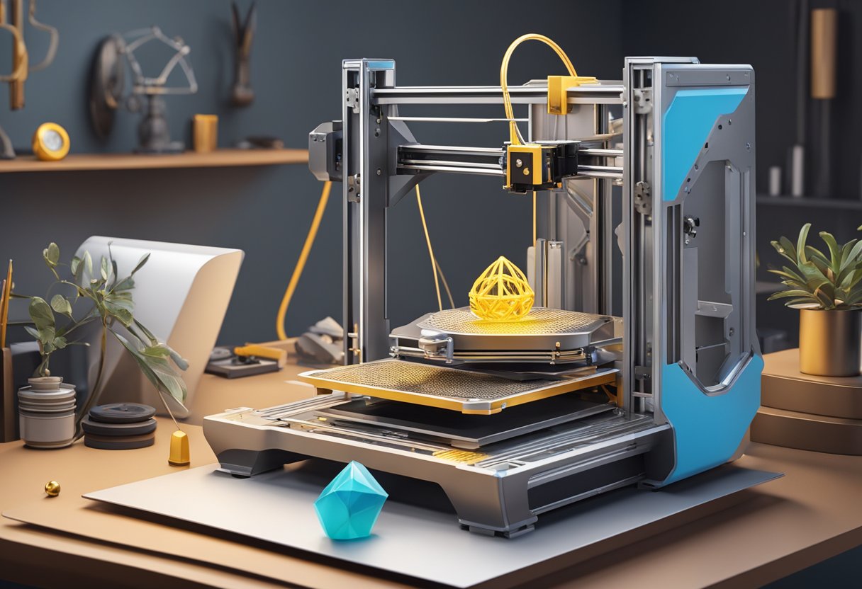 A 3D printer crafting intricate jewelry designs with precision and detail