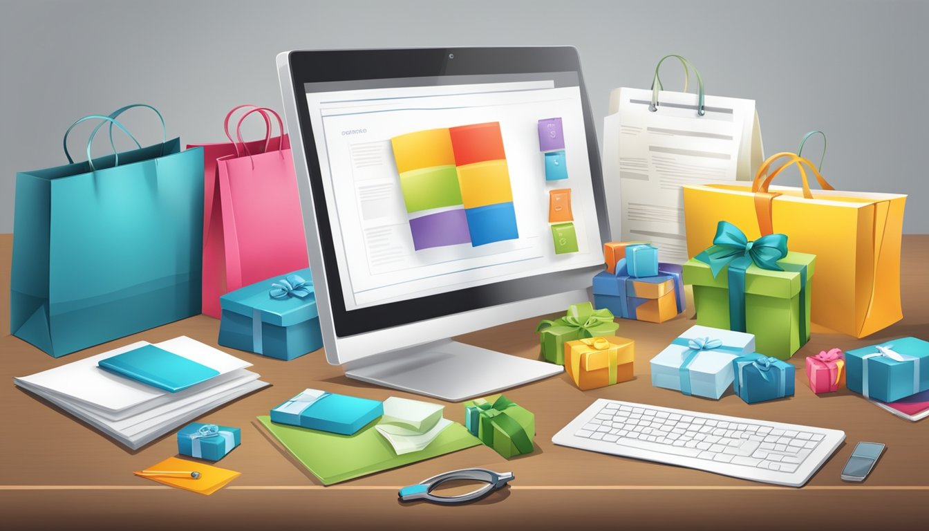 A table displaying various corporate gifts with positive testimonials and reviews from satisfied customers