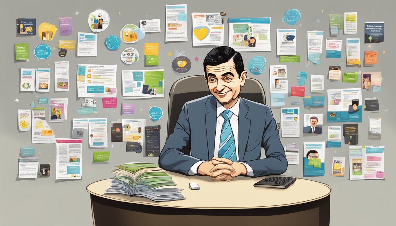 A wall adorned with glowing customer testimonials and reviews for Mr Bean Corporate Gifts Singapore