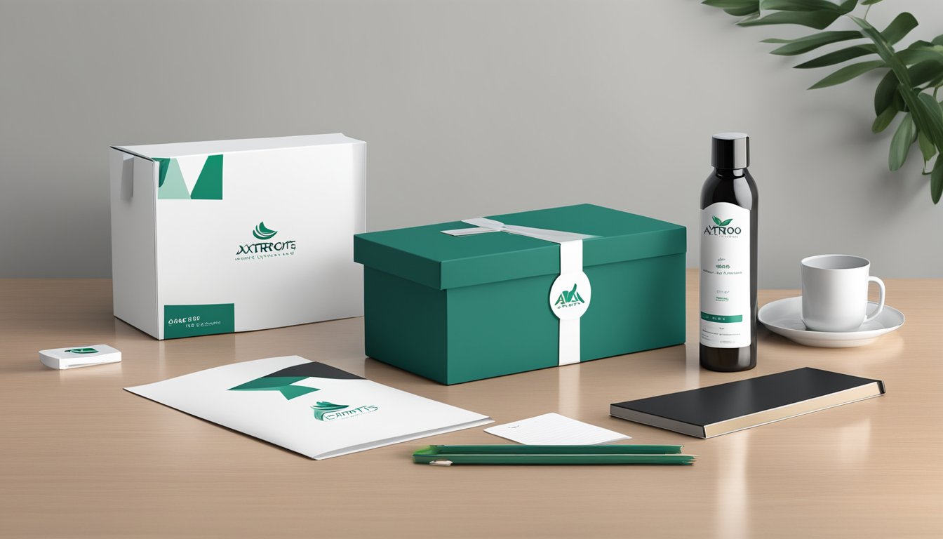 A sleek corporate gift box sits on a desk, adorned with the AXTROGifts.com logo. The box is filled with high-quality items, showcasing the company's commitment to providing value to its clients