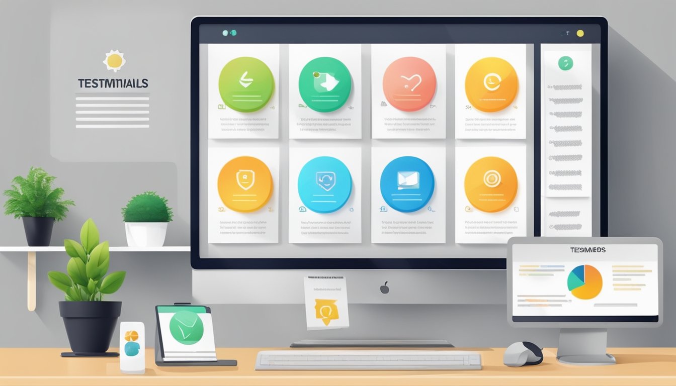 A collection of positive reviews and testimonials from satisfied customers, displayed on a sleek and modern digital screen