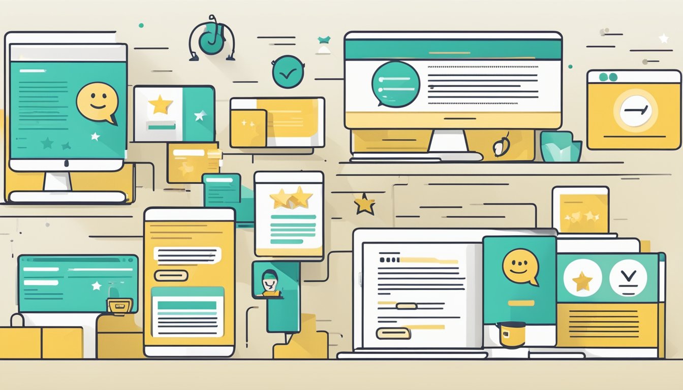 A collection of positive customer testimonials and reviews displayed on a website, with star ratings and comments