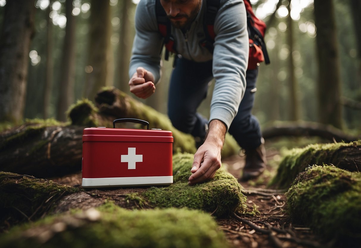 A person skipping first aid training while making 10 common bushcraft mistakes