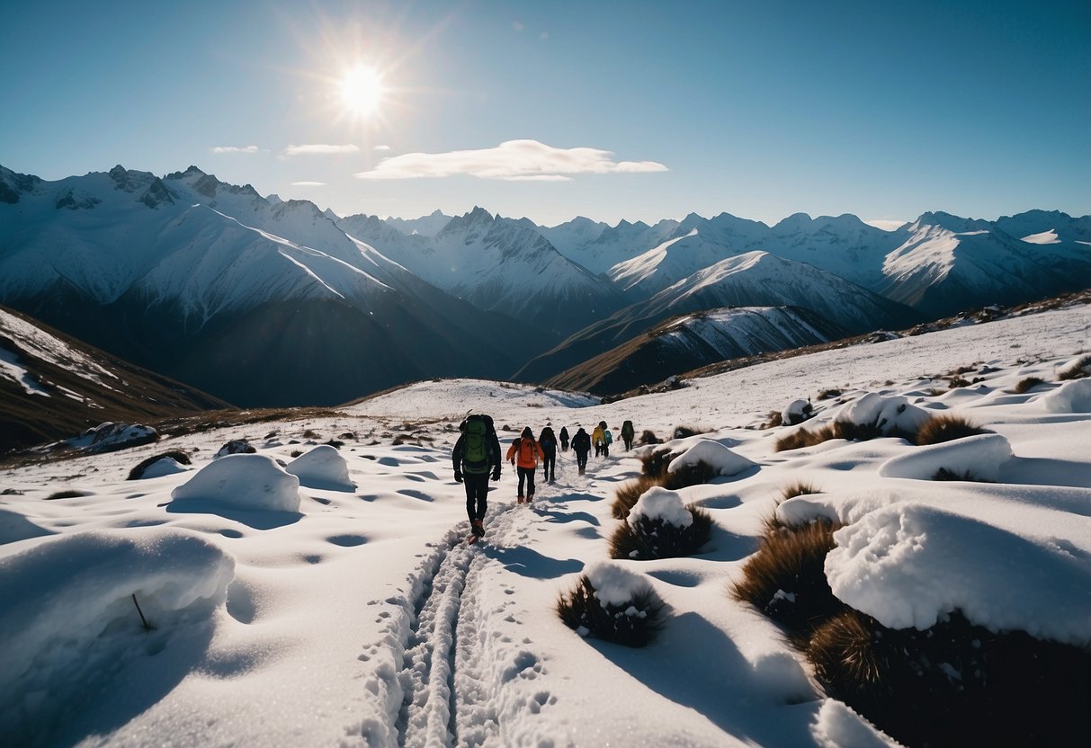 Snow-capped mountains, winding trails, and pristine snow-covered landscapes create the perfect setting for snowshoeing in New Zealand's top destinations