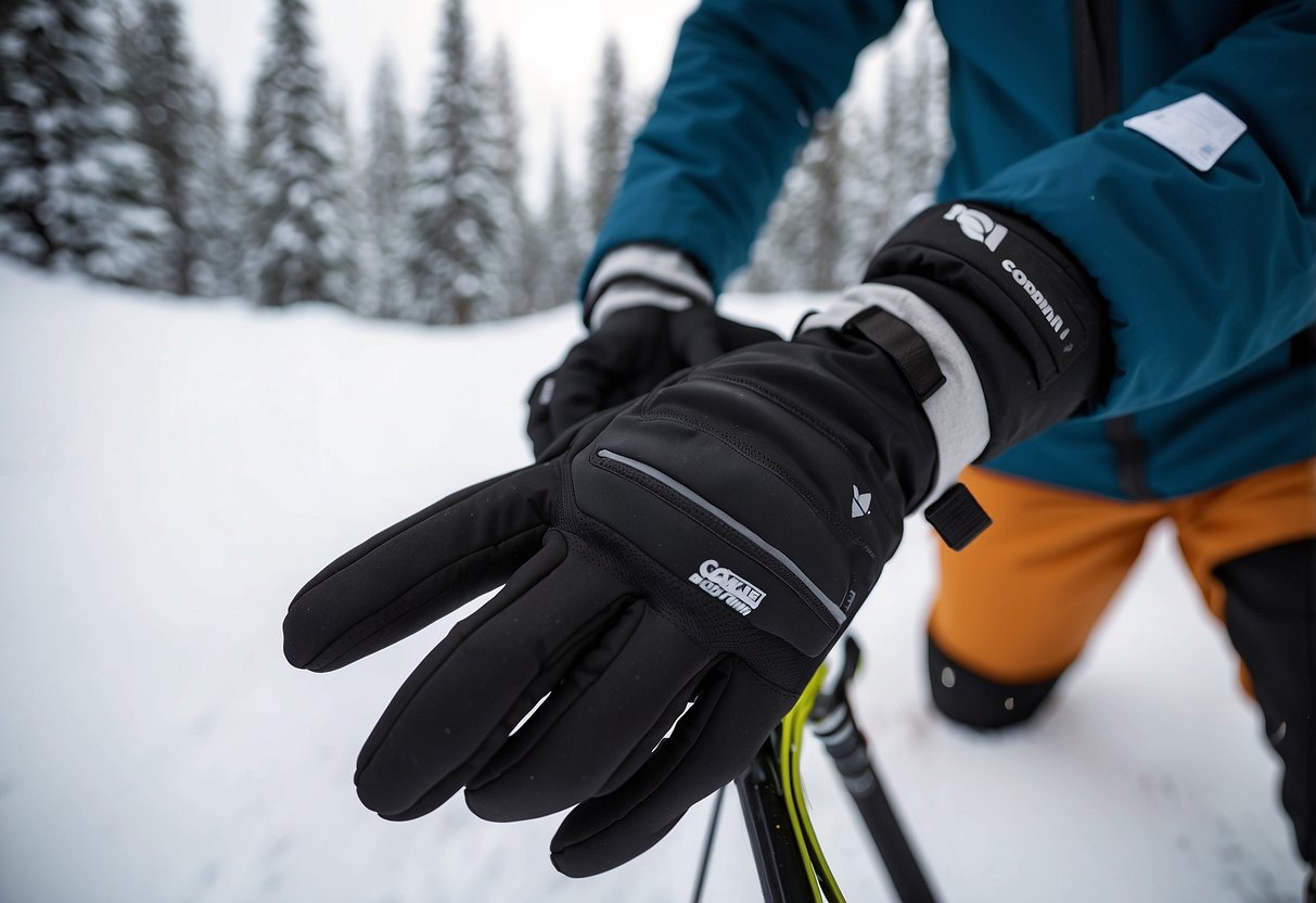 A Gordini GTX Storm Trooper II glove protects against the elements while cross country skiing. The glove's durable material and secure fit provide optimal protection