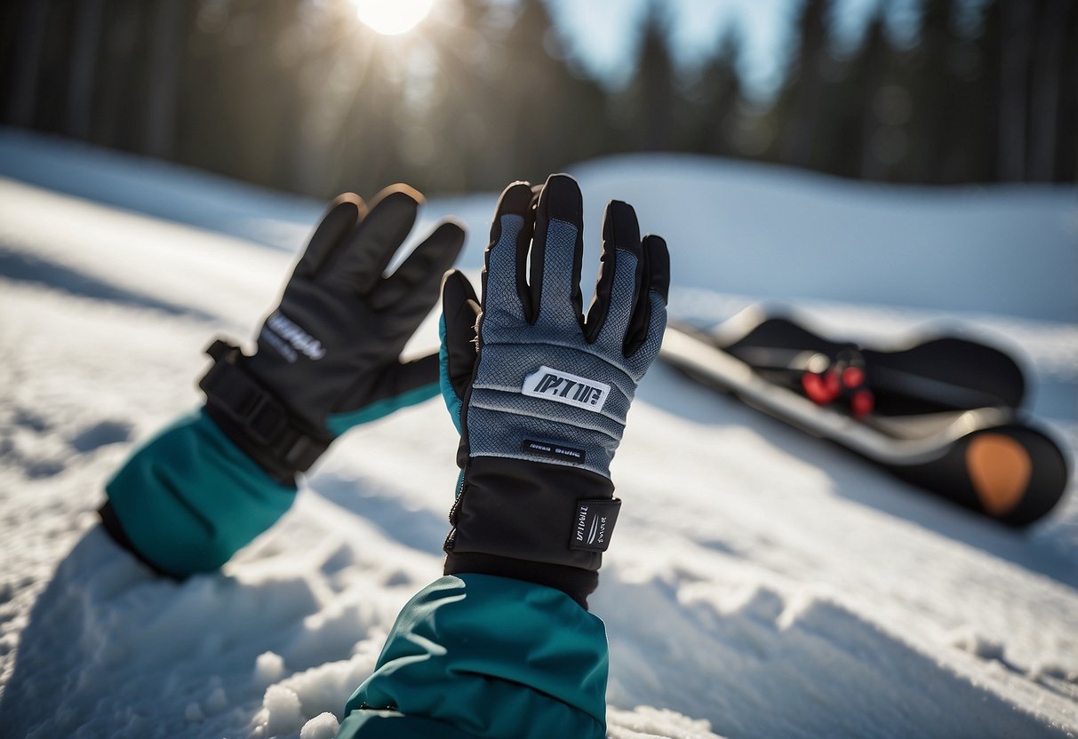 Cross country skiing gloves displayed with various material options. Top 5 gloves for protection showcased