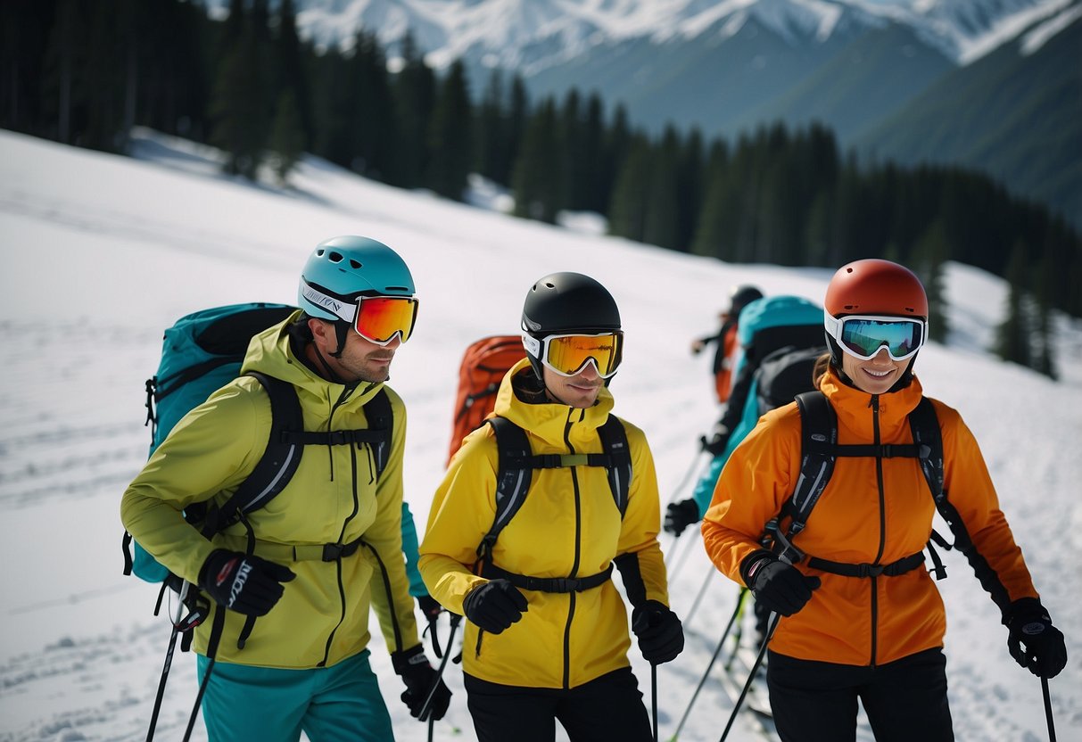 Skiers add extra clothing in emergency