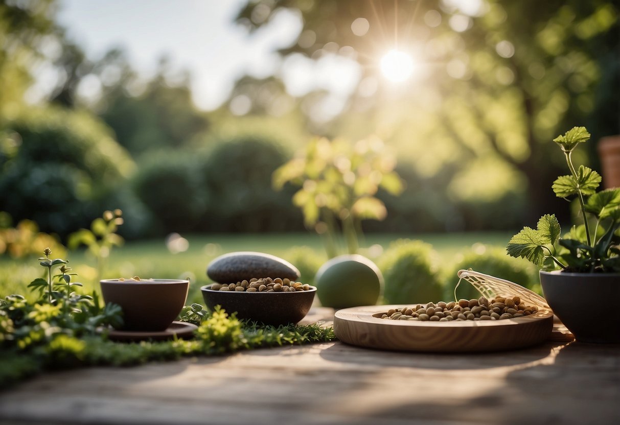 A serene outdoor yoga space with a tidy, food-free area. Insects are kept at bay with 7 helpful tips