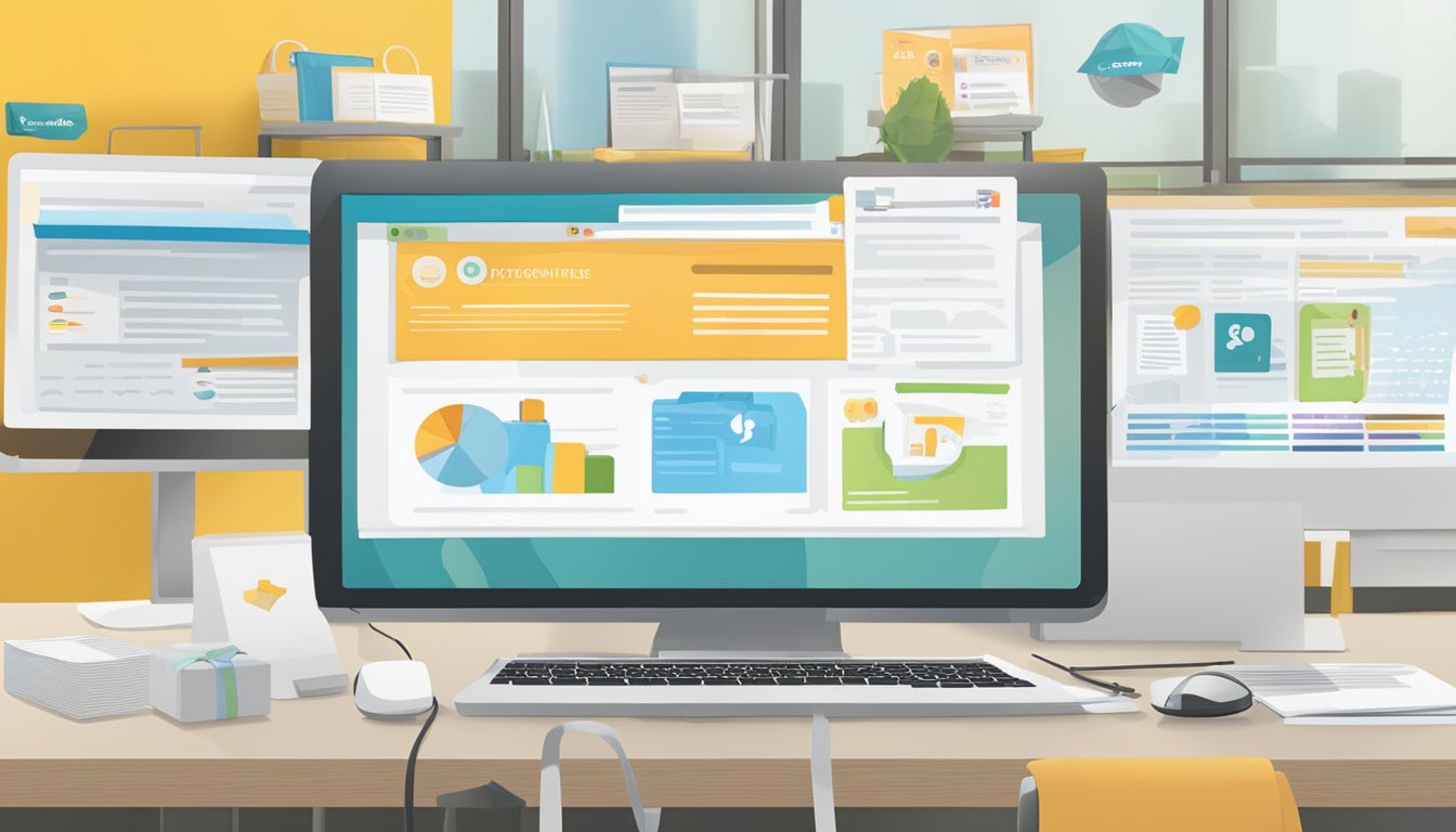 A collection of positive reviews and testimonials displayed on a computer screen, with the ArchSingapore.com logo and corporate gifts in the background