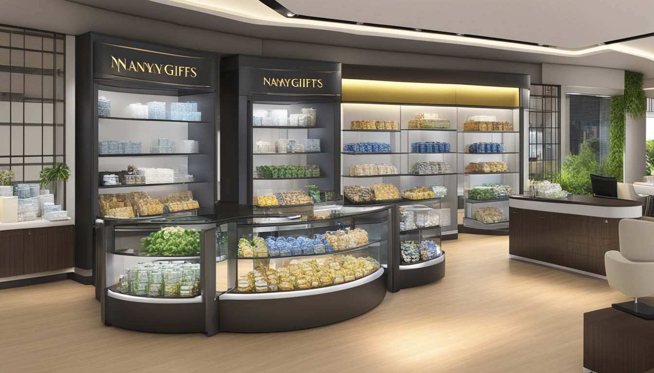 A sleek and elegant corporate gift display, featuring high-quality and meticulously crafted items from NanyangGifts Pte Ltd