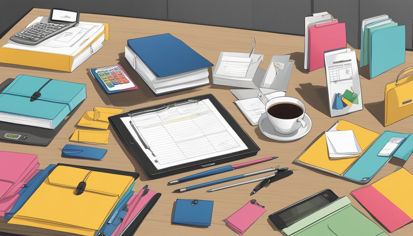 A table showcasing branded corporate gifts with price tags and value indicators. InkandPaperie.com logo prominently displayed