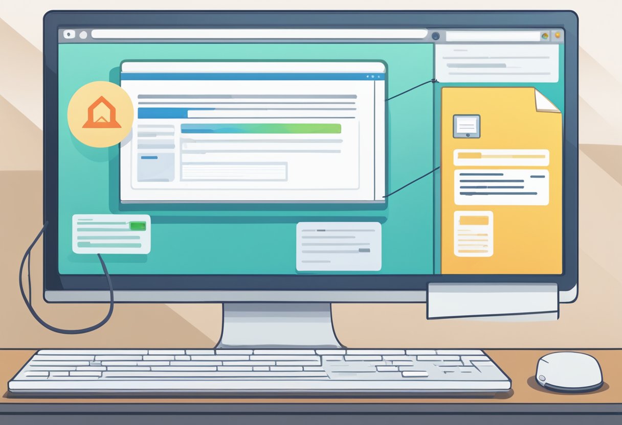 A computer screen displaying an email verification and validation process, with a chrome browser open and an email scraper tool in action