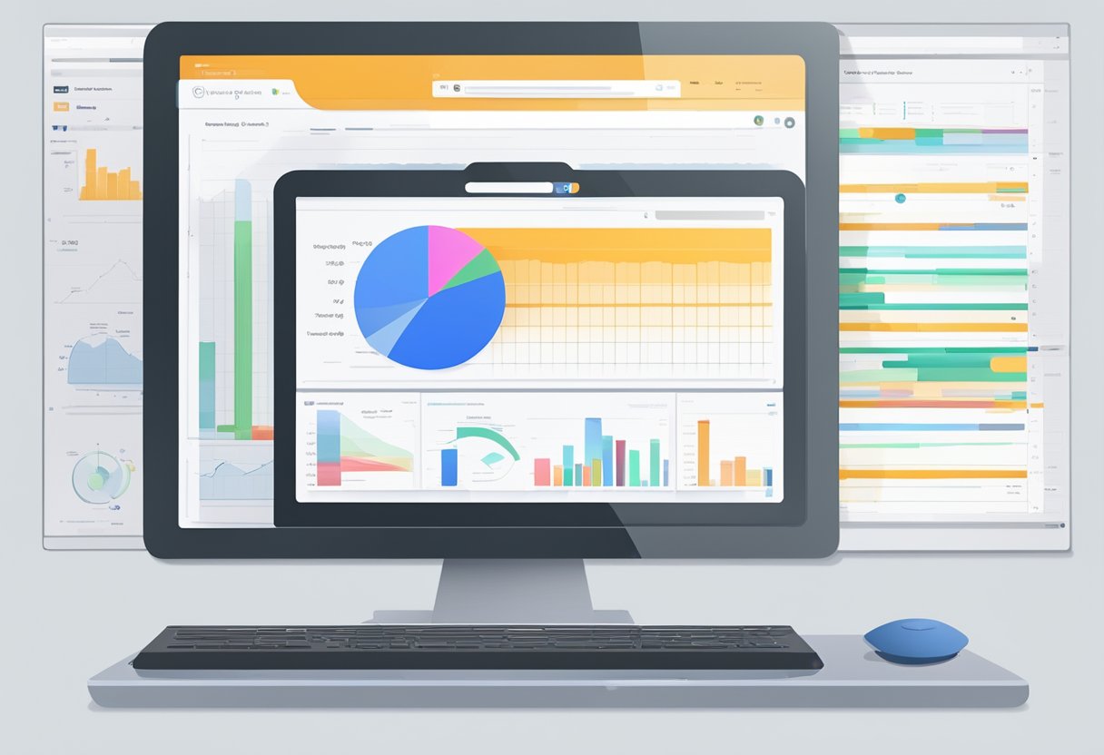 A computer screen displays a chrome extension interface, with data being scraped and managed in a graphically organized manner