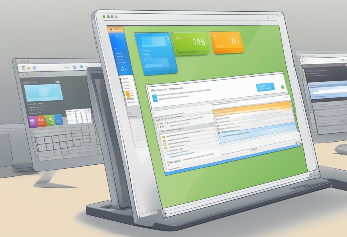 A computer screen displaying a web browser with a search bar, a list of extracted phone numbers, and a progress bar indicating the extraction process